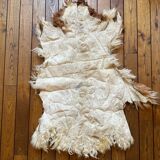 Small sheepskin, raw, brown and beige, authentic