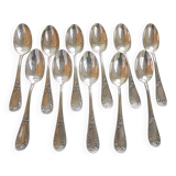 11 silver metal spoons