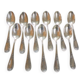 11 silver metal spoons
