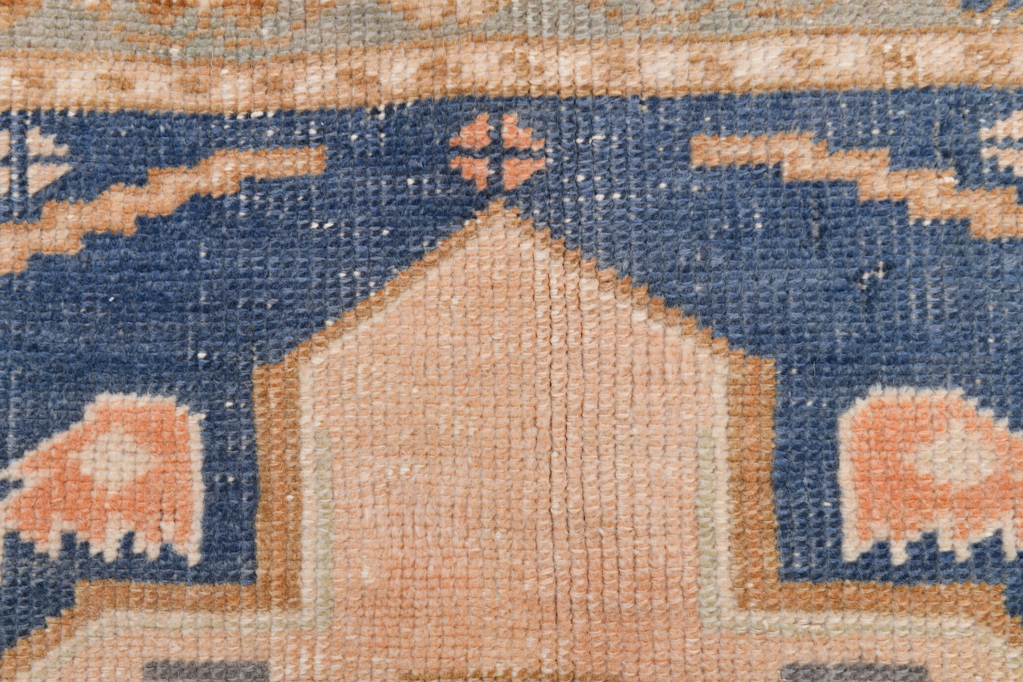 Handmade blue oushak rug 280x167cm