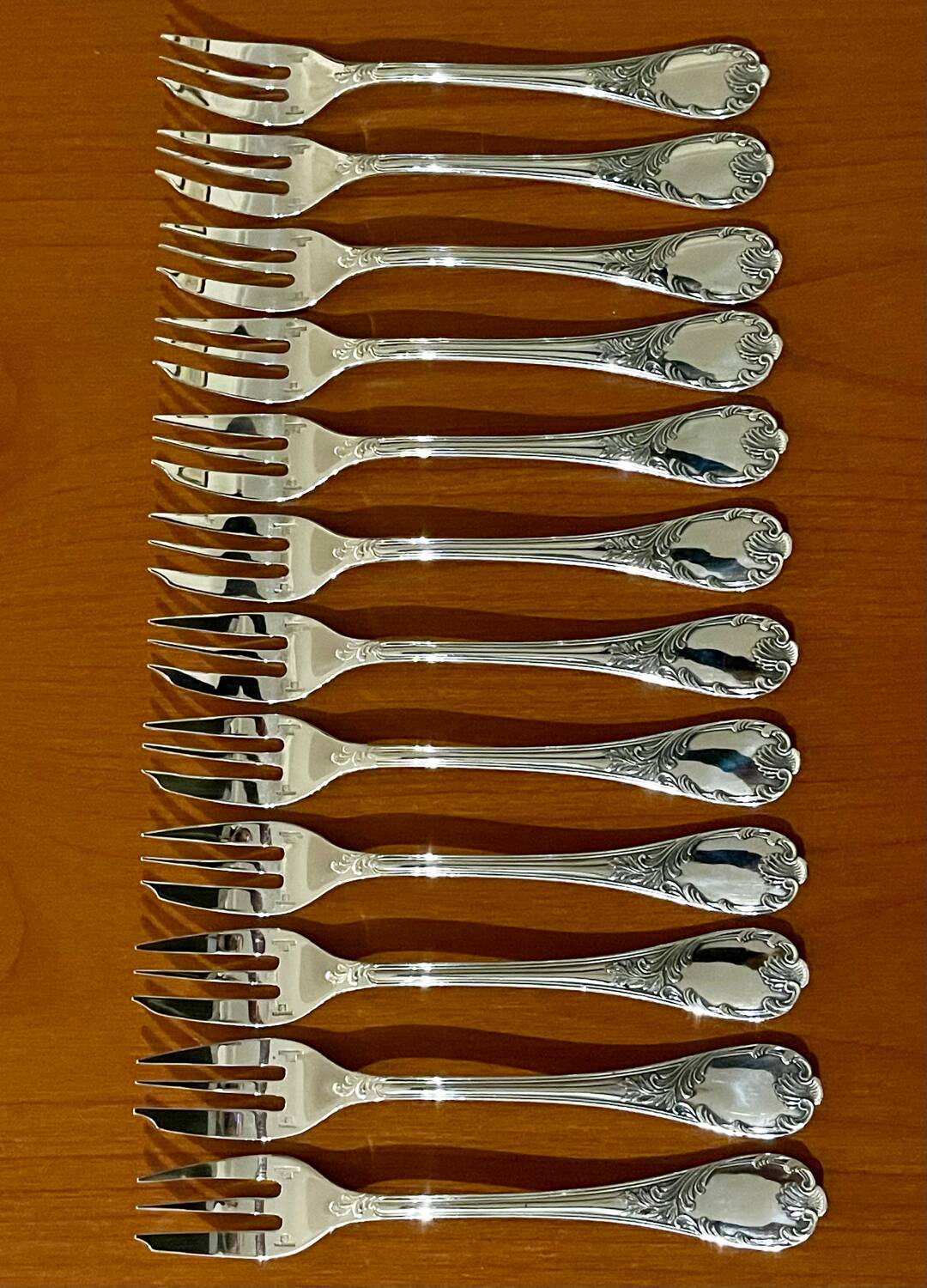 Christofle Marly 12 cake forks new condition