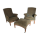 Vintage armchairs and rests feet