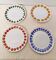 Set of 4 Vintage Dessert Plates D: 16 cm 1970s