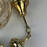 60s 70s ceiling lamp hanging lamp by Glashütte Limburg Germany Space Age