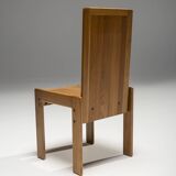 Lot de 4 chaises de salle à manger italiennes en orme par Romanutti, Italie, années 1970