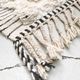 Moroccan Berber carpet beni ouarain unbleached plain with engraved pattern 300x216cm