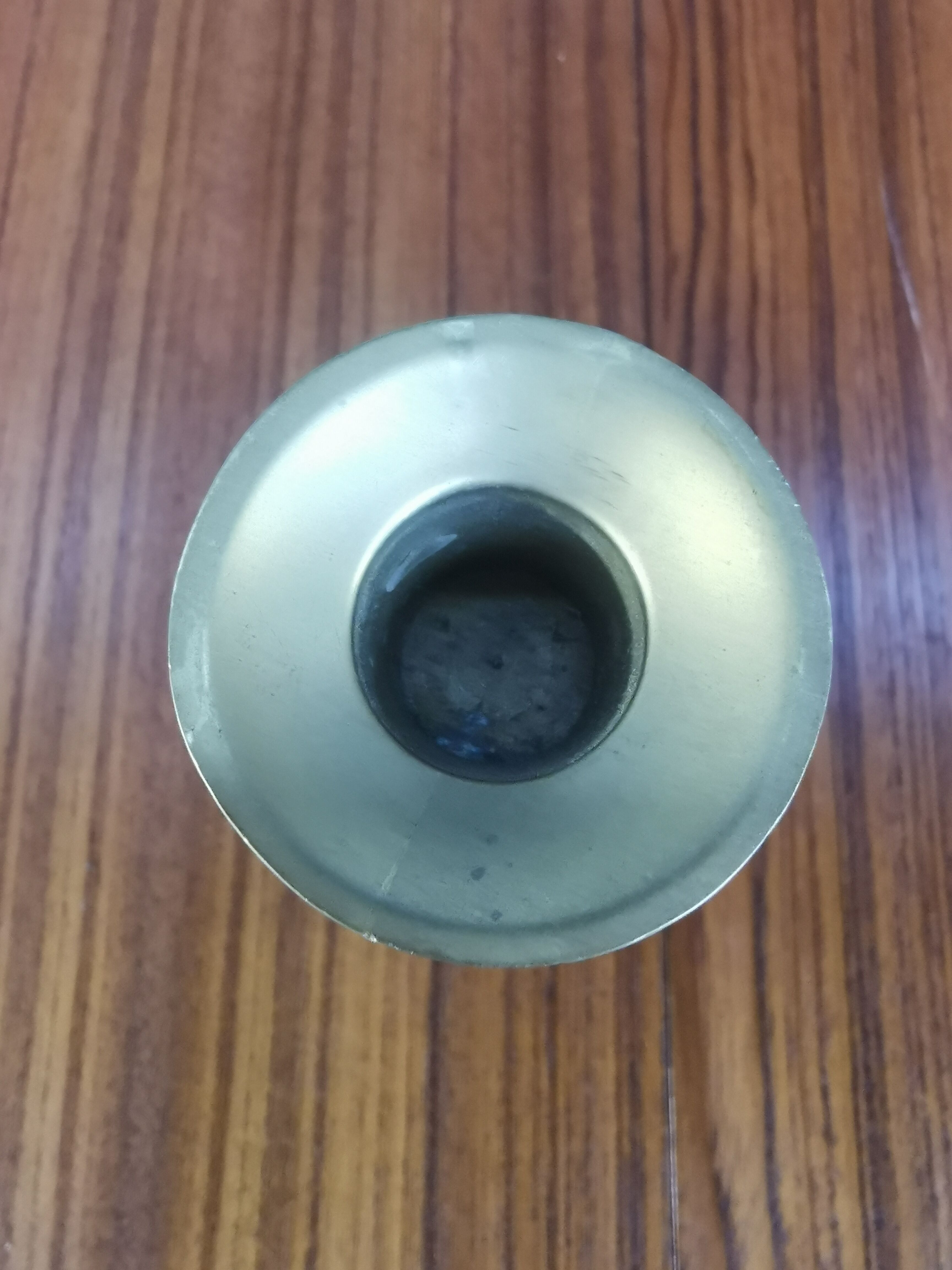 Antique brass candle holder