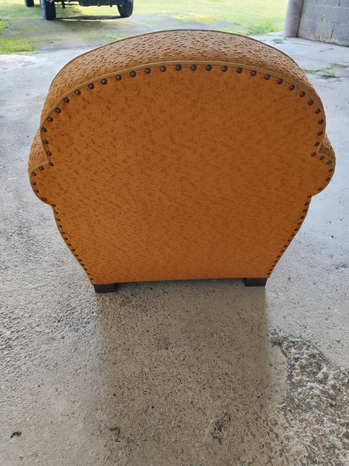 Mustard yellow club chair