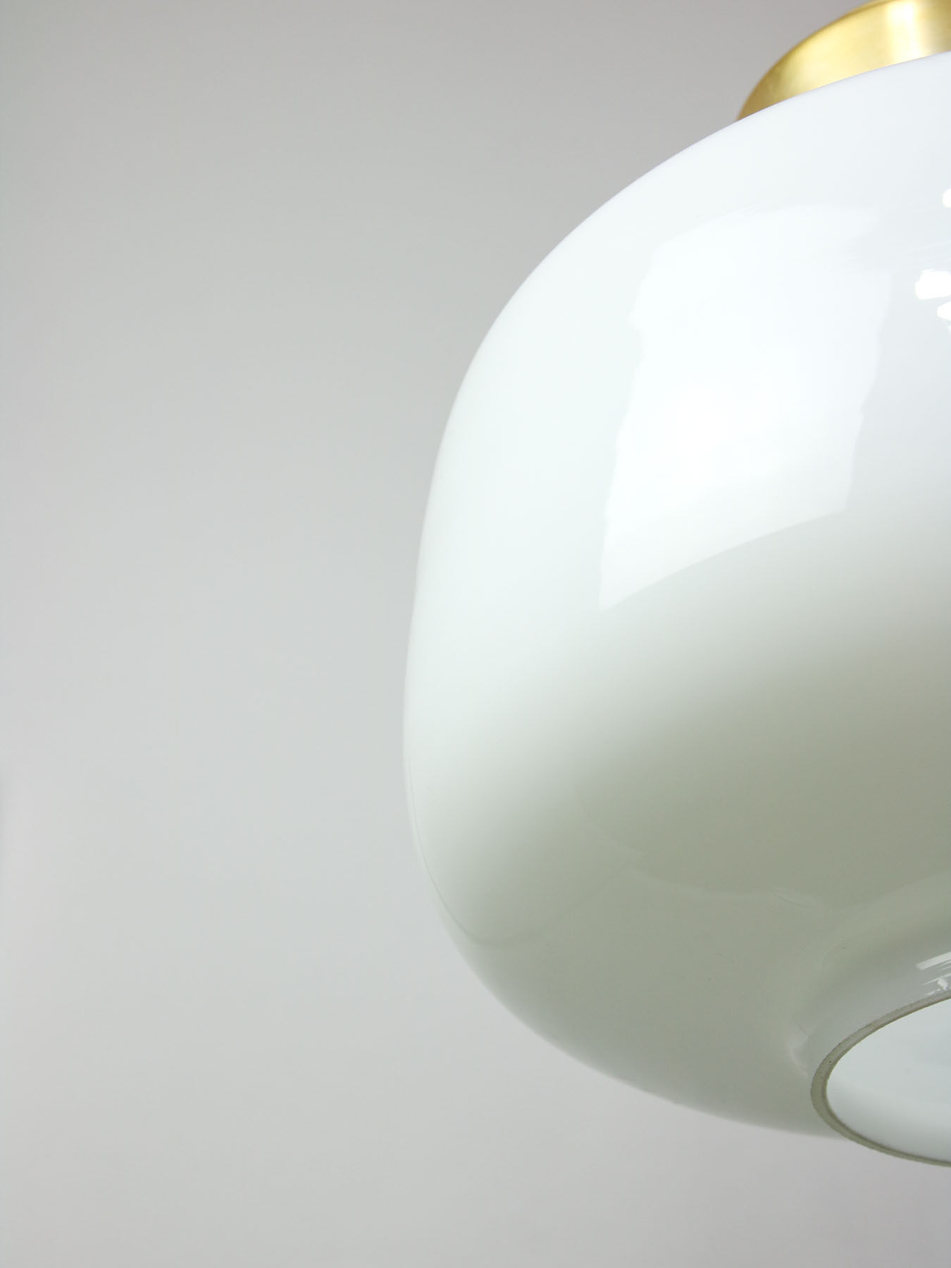 Mid-century Opaline Pendant Lamp