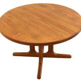 Ronde 1x verlengbare deense teak  Dyrlund eettafel 'Ommel'