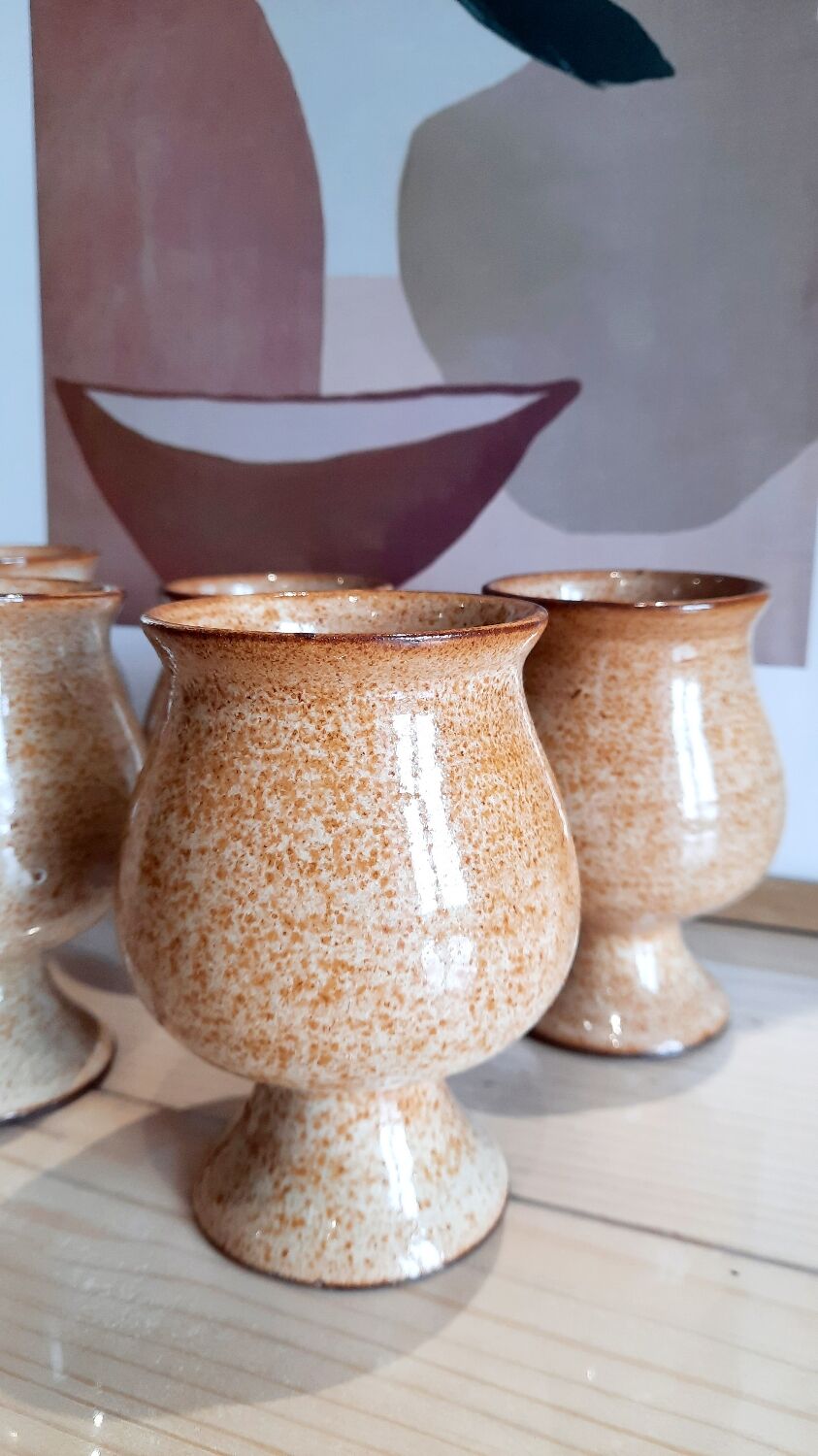 Vintage glazed stoneware cup