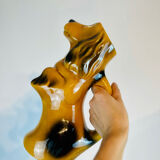 Pitcher / decanter in light brown dog slip