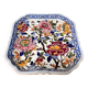 Gien earthenware dish, peony decoration