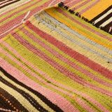 10x11 Yellow & Brown Ethnic Vintage Kilim Rug, 326x350Cm