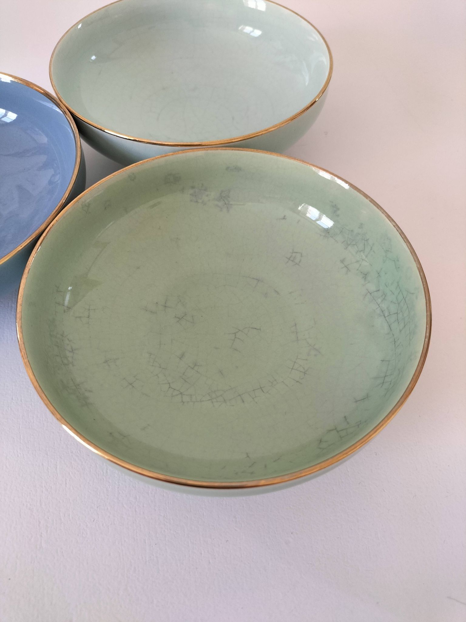 Trois coupelles vintage pastel