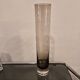 Vintage cylindrical vase in smoked glass