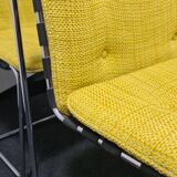 A set of 6 vintage  metal framed dinning chairs