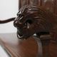 18th Century Gothic French Oak Carved High Back Panel Settle
