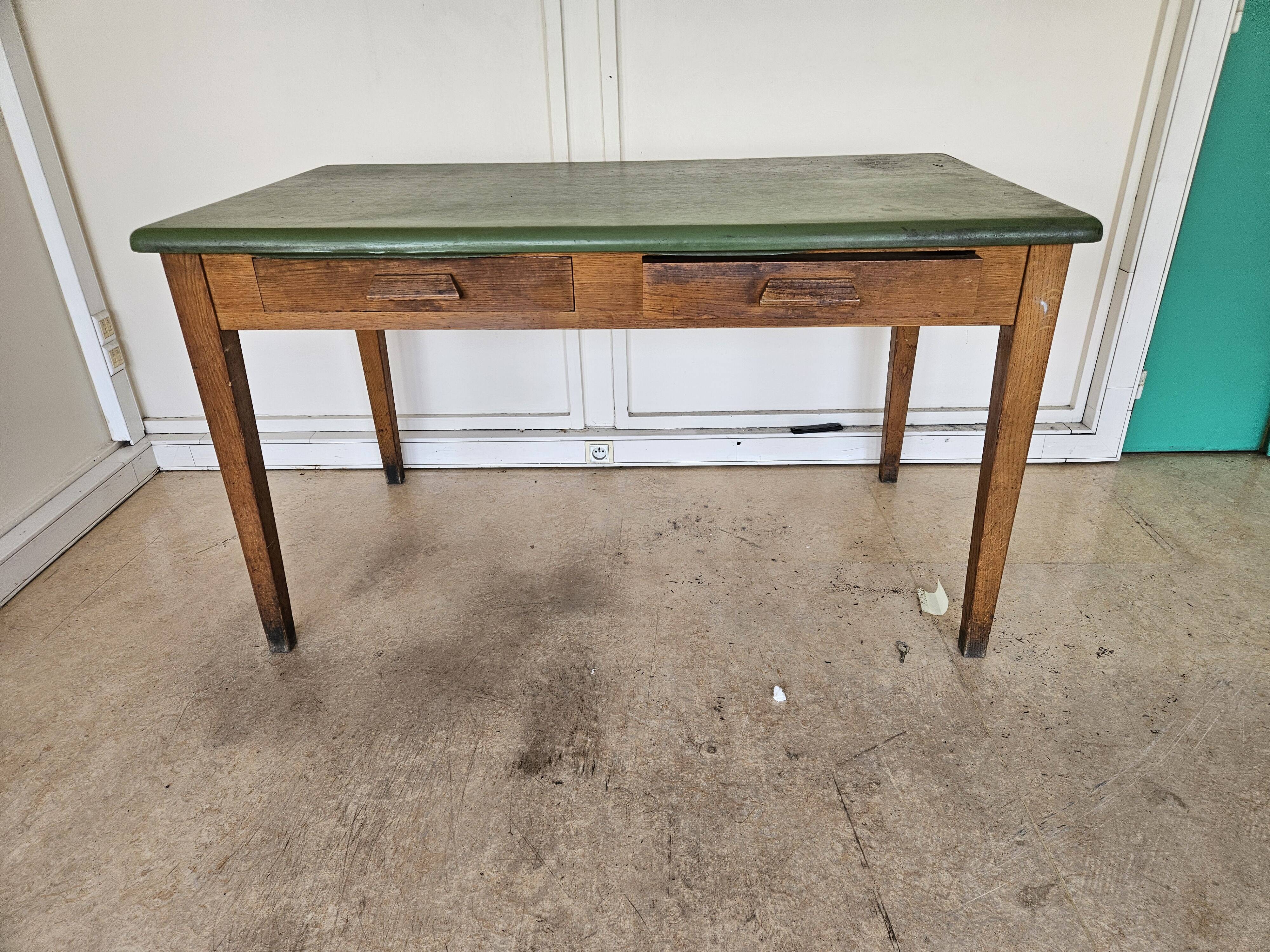 Antique oak administration desk