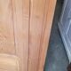 Parisian wardrobe in vintage pine old manufacture 1950