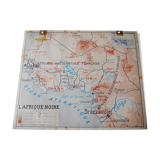 School Nightingale vintage black Africa map