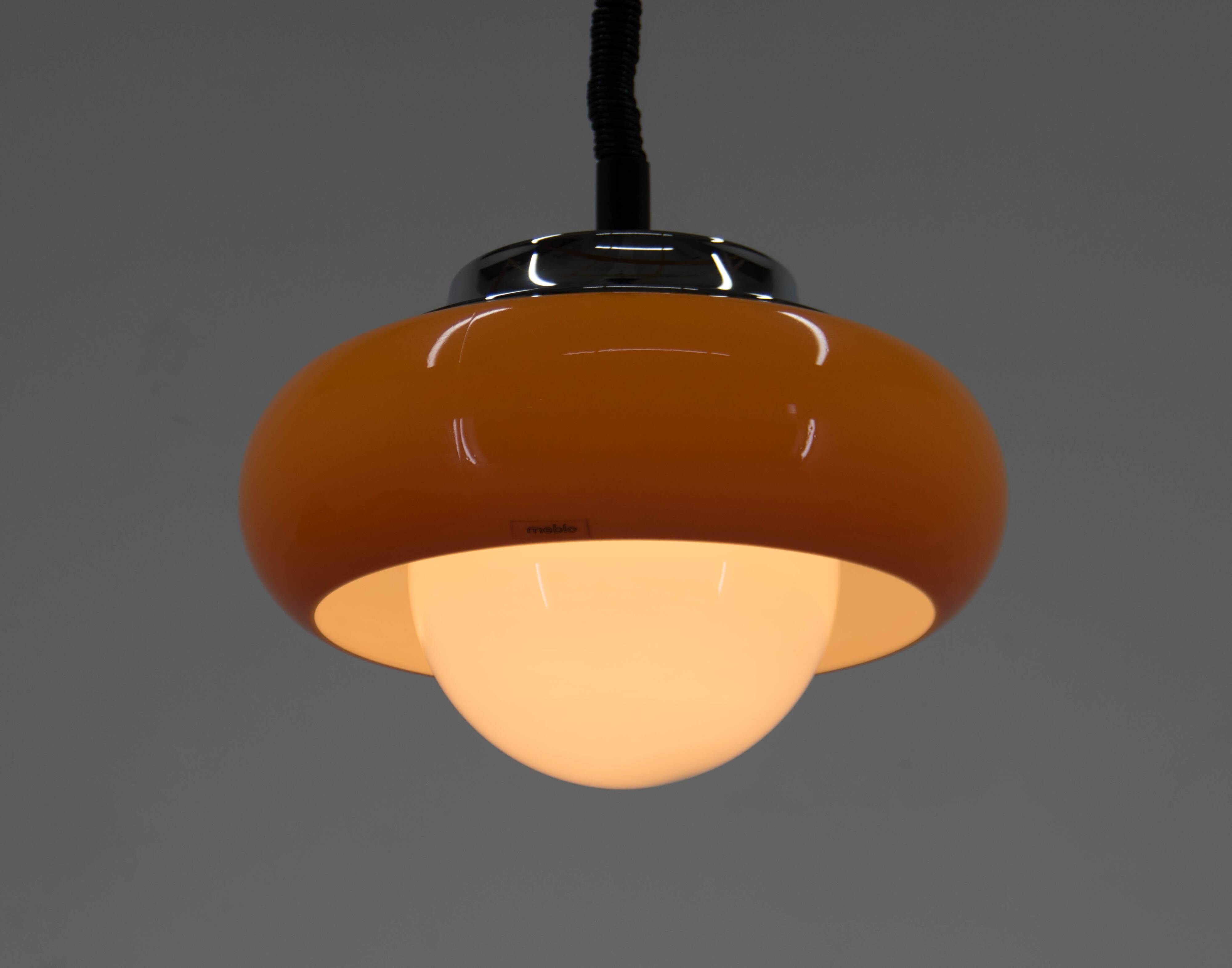 Mid Century Adjustable Pendant Meblo, Harvey Guzzini, Italy, 1970s