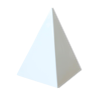 White ceramic pyramid paper press, 70s