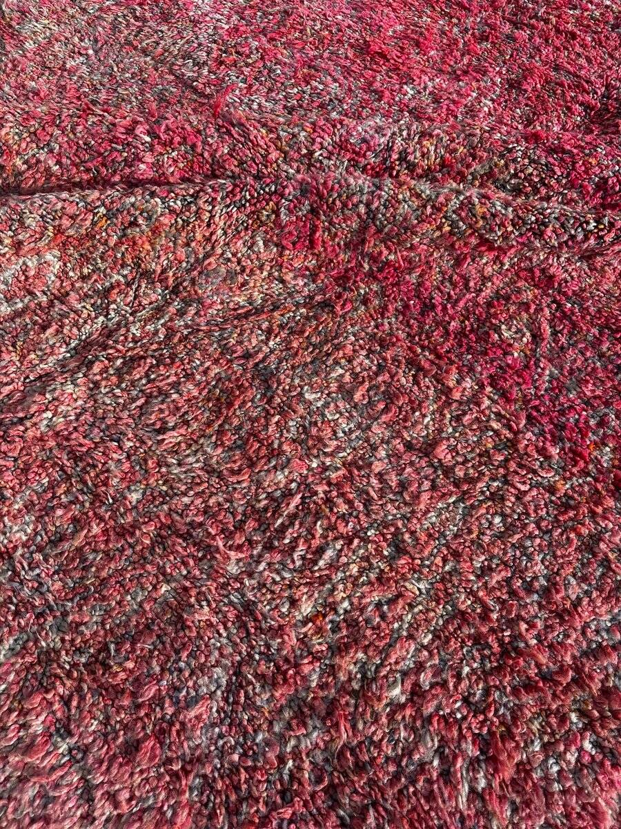Large modern Berber Boujad rug in pink wool.