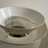 Brass & Lacquered White Aluminium Pendant Lamp by Carl Thore, design 1970