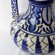 Blue ceramic amphora vase