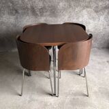 Fusion table and four chair set, vintage Ikea, 1990