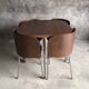 Fusion table and four chair set, vintage Ikea, 1990