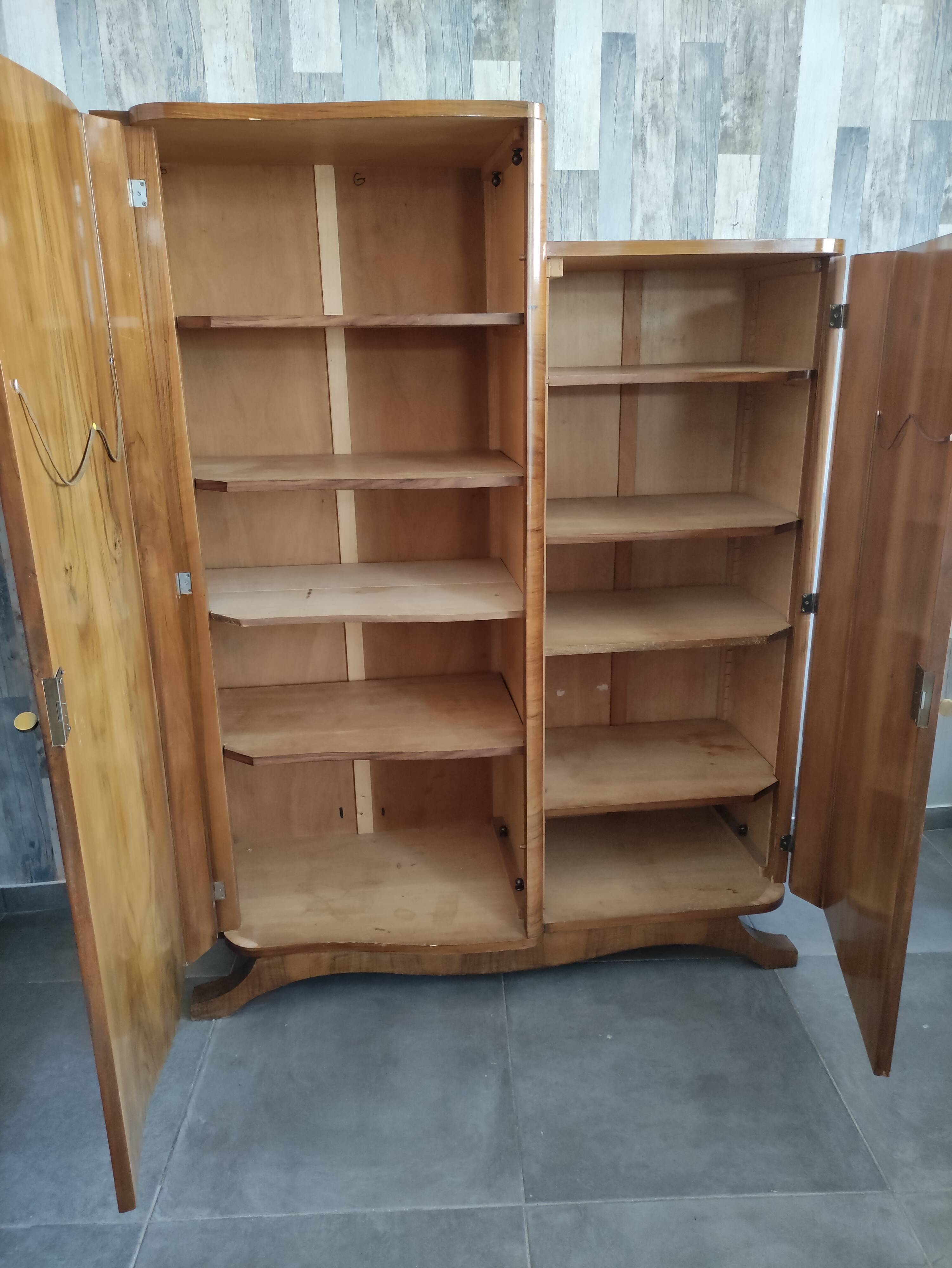 Asymmetrical wardrobe Art Deco style 50/60