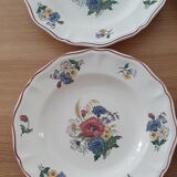 Set of 6 Digoin hollow plates