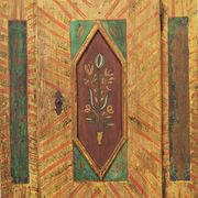 Armoire de mariage en folk art peint antique