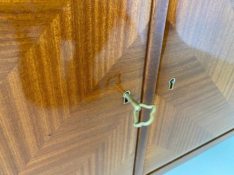 Italian Mahogany Secretaire Cabinet, 1950s