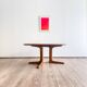 Grande table à manger scandinave vintage en teck massif, Danemark, 1970