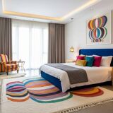 Beni Ourain Rug, Moroccan Abstract Wool Carpet 150/250cm