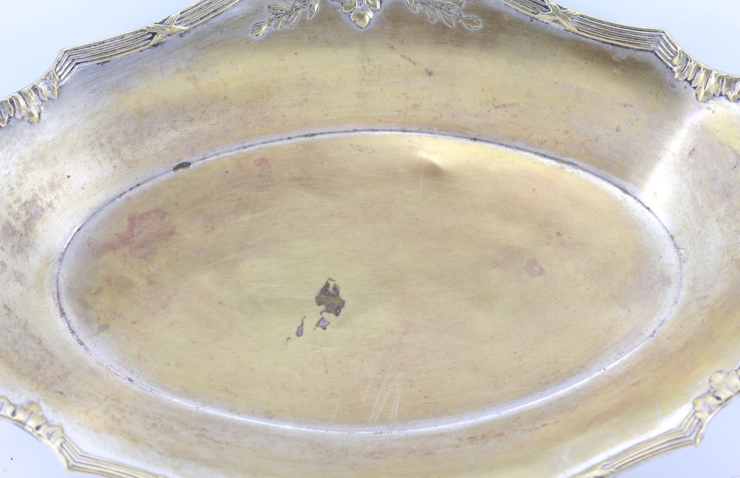 Antique metal dish