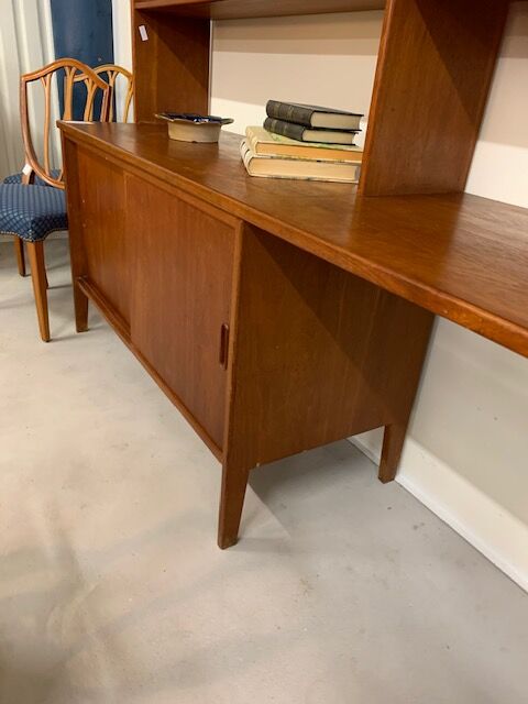 Teak "system" library, suede, 1960