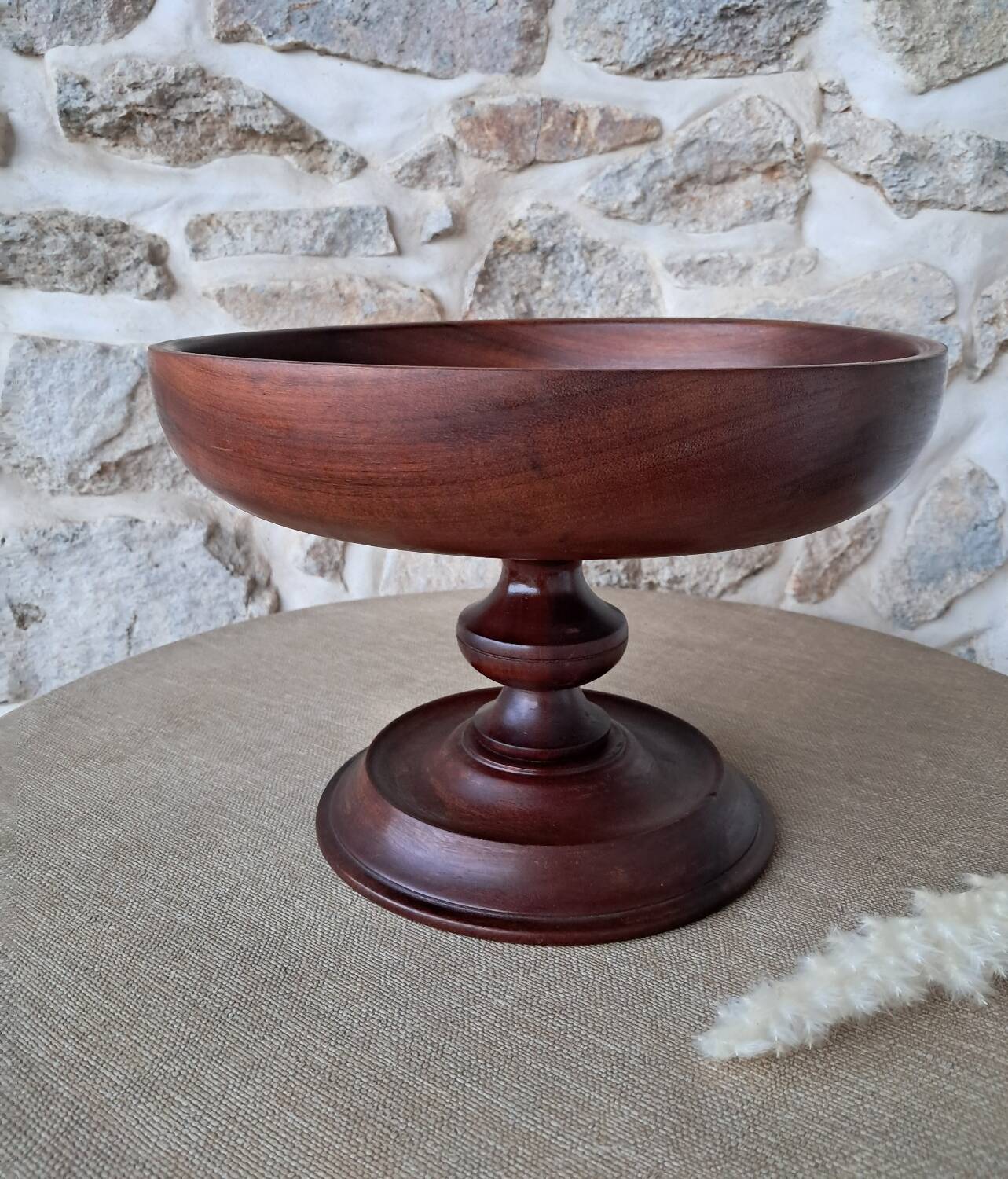 Wooden fruit bowl