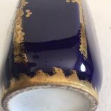 Vase dorure or bleu de four
