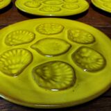 Shell oyster plates series of six 20th century