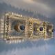 Hustadt Leuchten ice glass wall lamp sconce set of 3, 1970s Germany