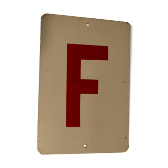 Old industrial plate f Red