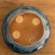 Blue glazed ceramic cup Cazaux Biarritz