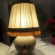 Grey glazed ceramic lamp with gold leaf by Louis Drimmer.