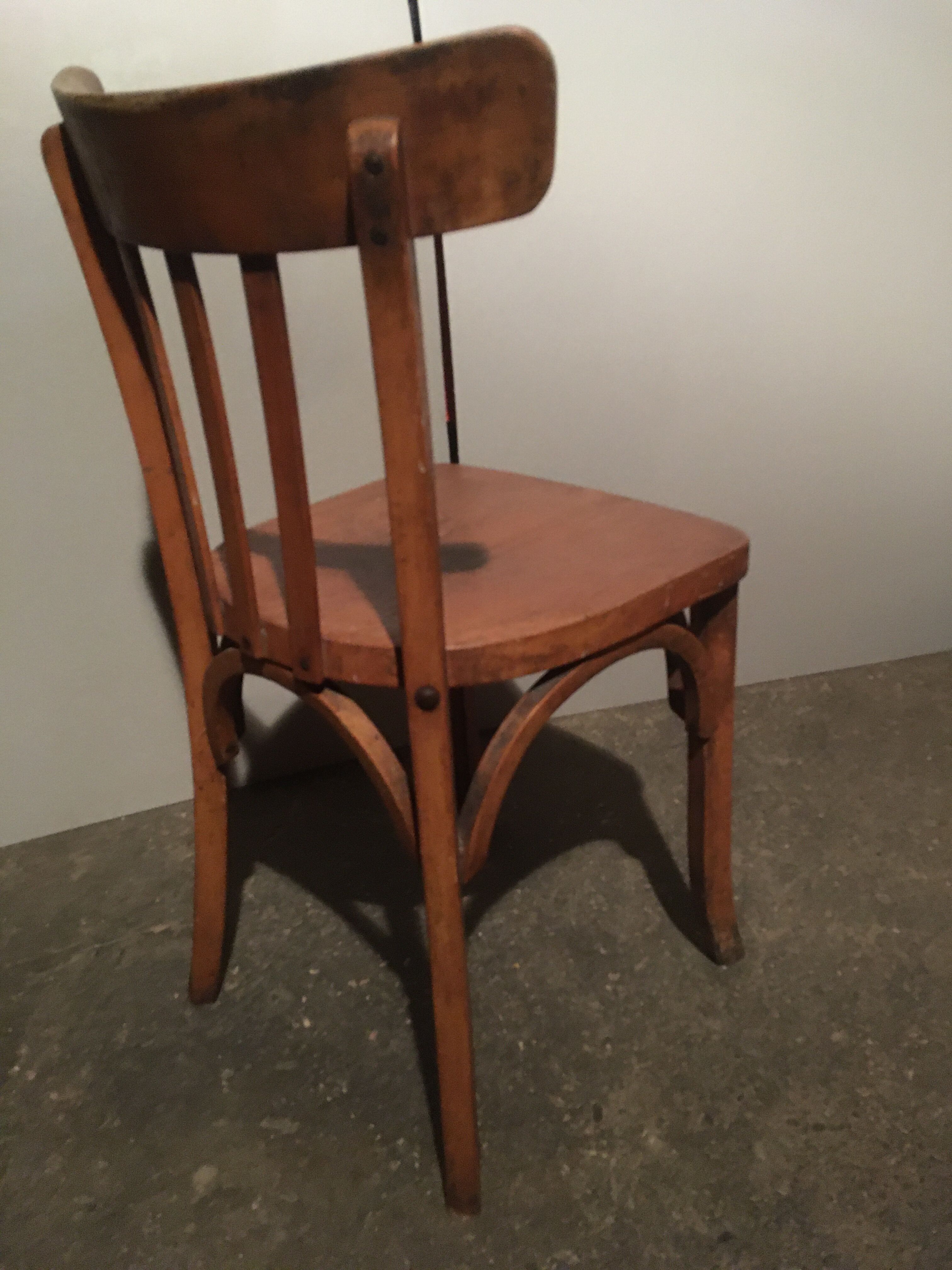 Old wooden bistro chair