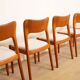 6 chaises de salle à manger | John Mortensen | Niels Koefoed | Modèle Ole | Teck