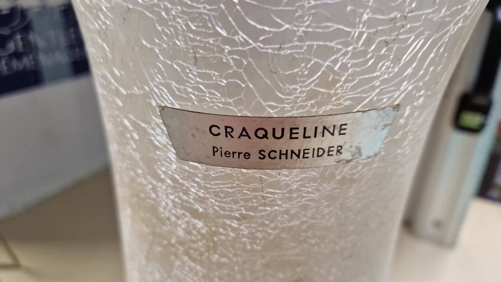 Vintage cracked ceramic vase – Pierre Schneider (1960s/70s)